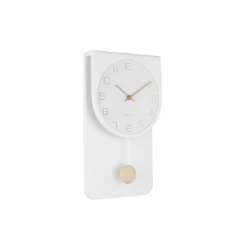 Nástenné kyvadlové hodiny Karlsson KA5779, biela 39cm
